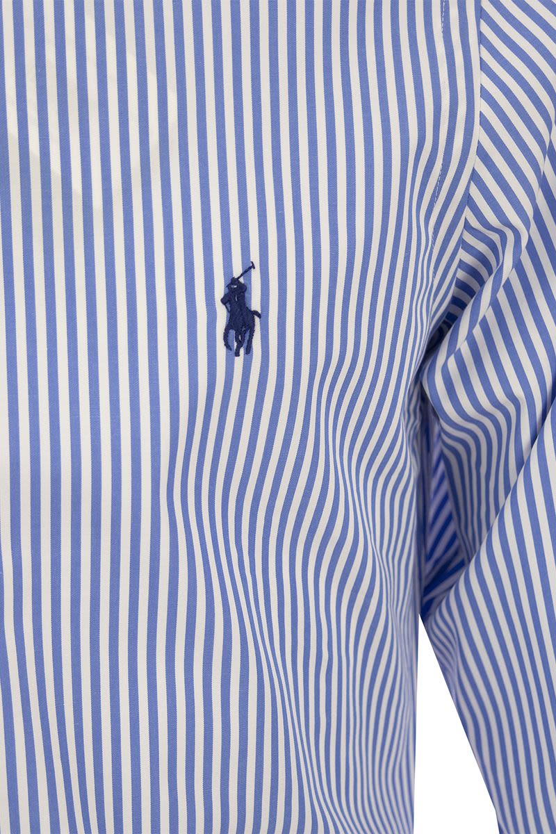 SLim-Fit striped stretch poplin shirt - VOGUERINI