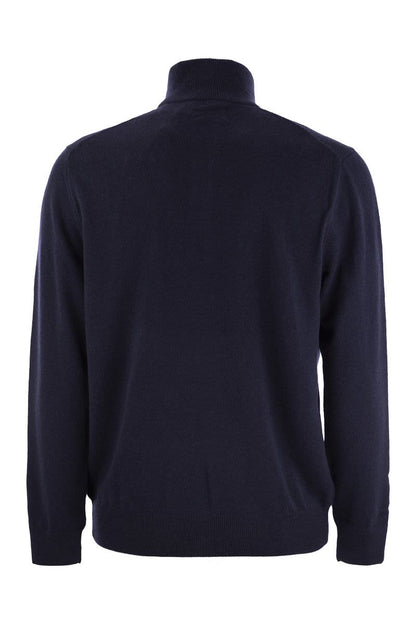 Wool pullover with half zip - VOGUERINI