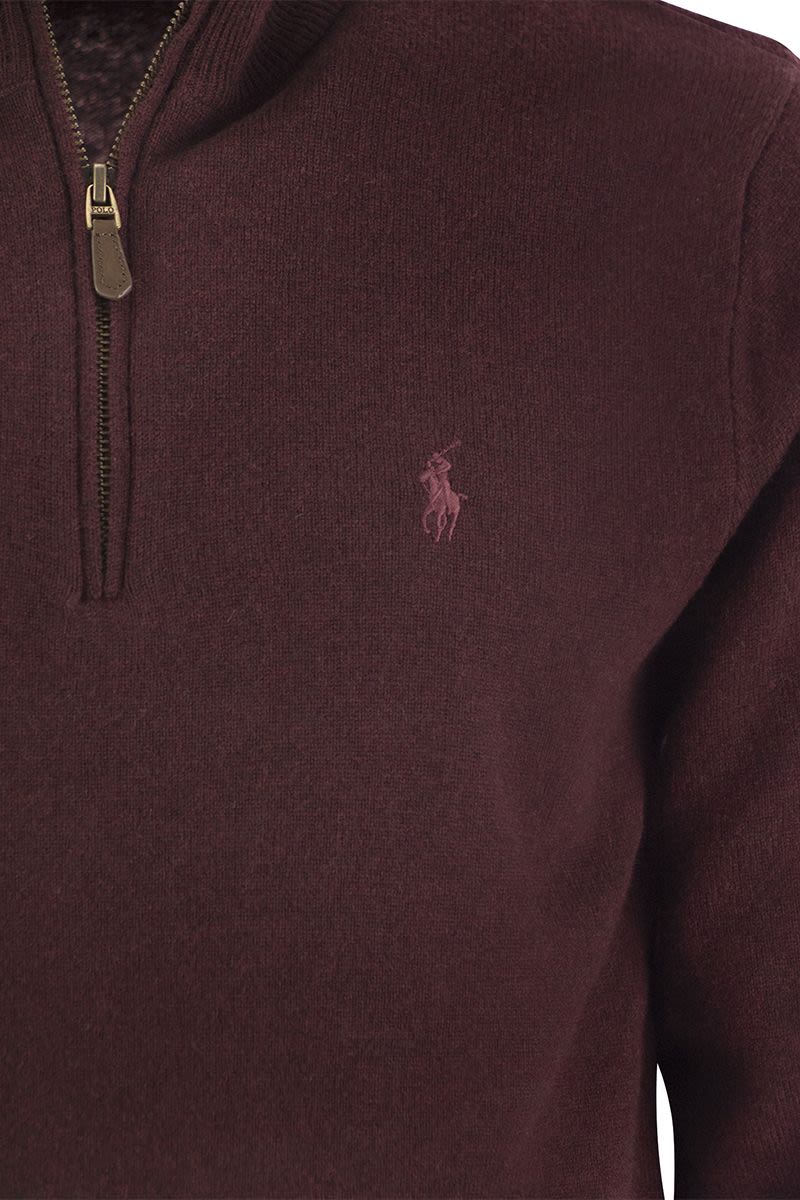 Wool pullover with half zip - VOGUERINI