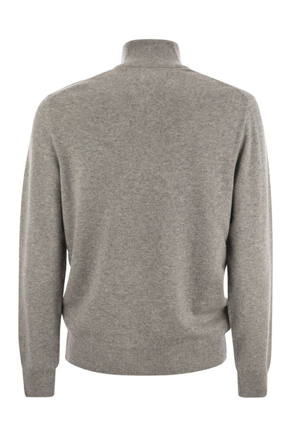 Wool pullover with half zip - VOGUERINI