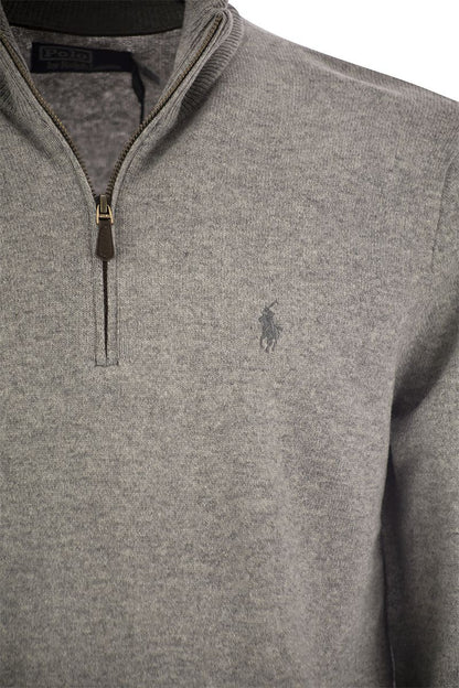 Wool pullover with half zip - VOGUERINI