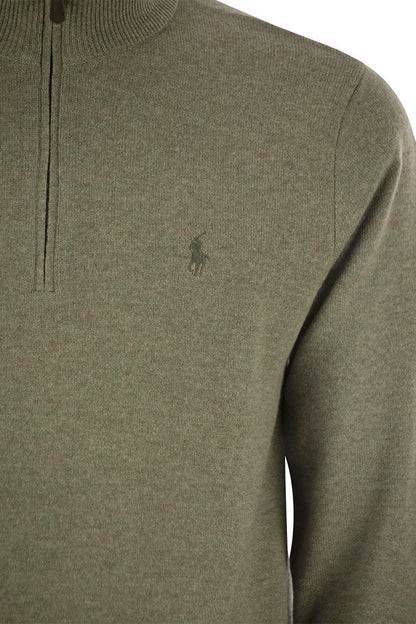 Wool pullover with half zip - VOGUERINI