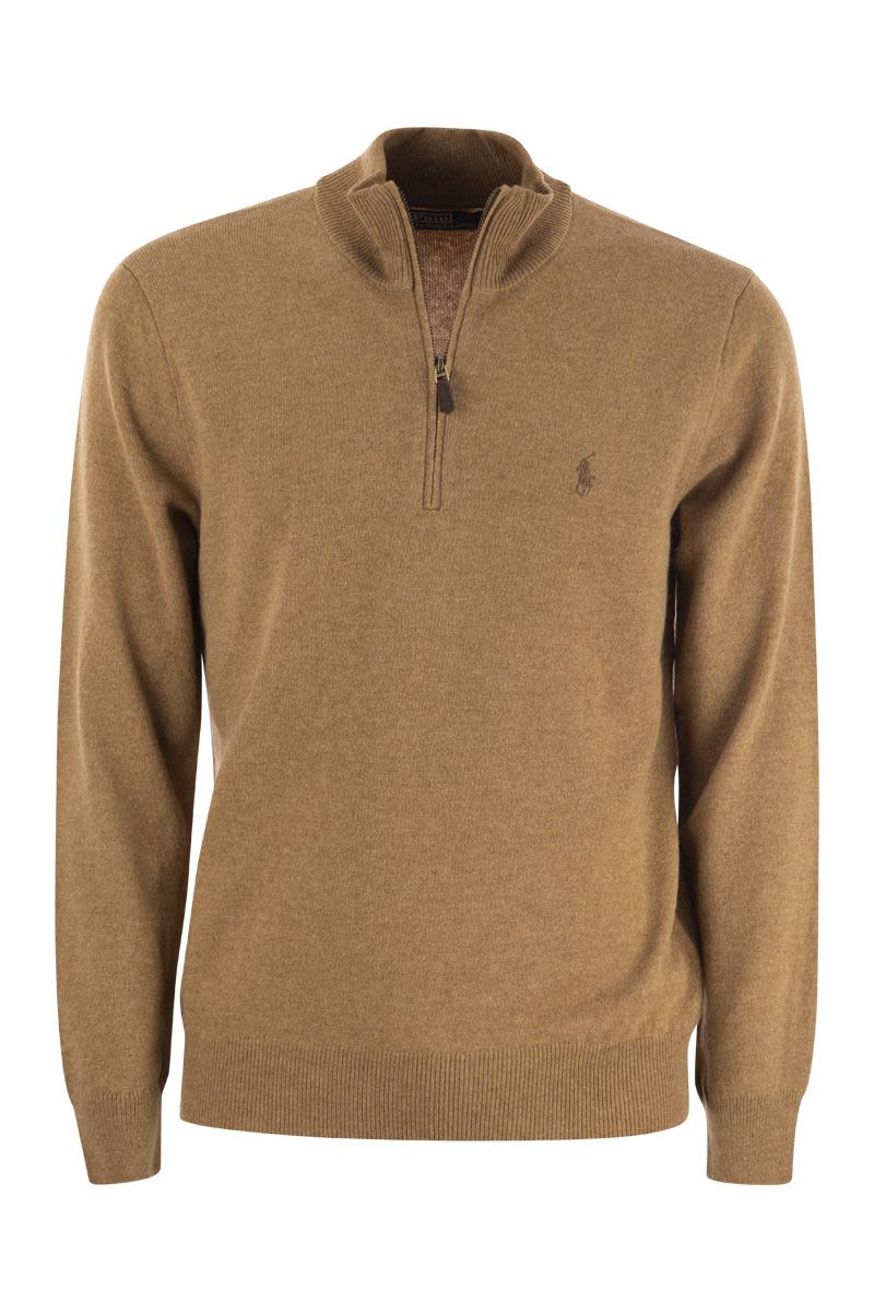 Wool pullover with half zip - VOGUERINI