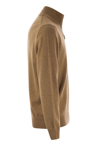 Wool pullover with half zip - VOGUERINI