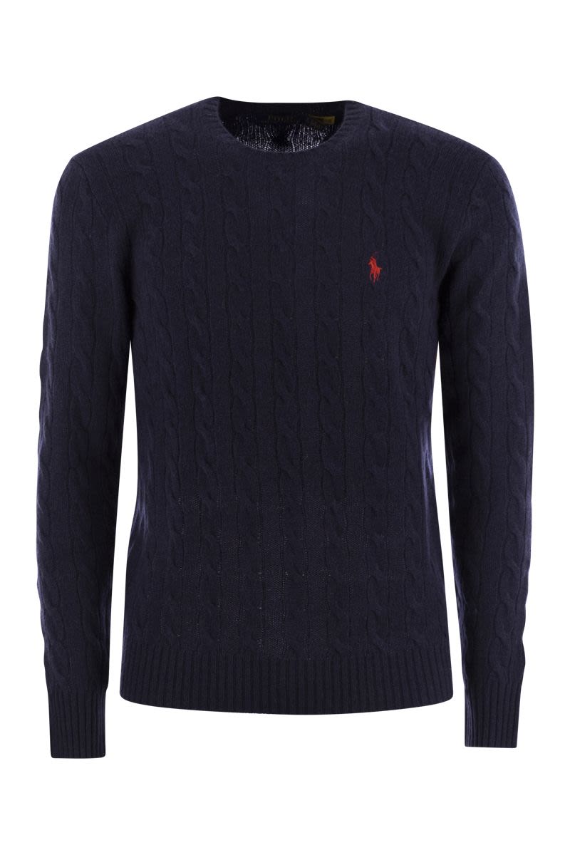 Wool and cashmere cable-knit sweater - VOGUERINI