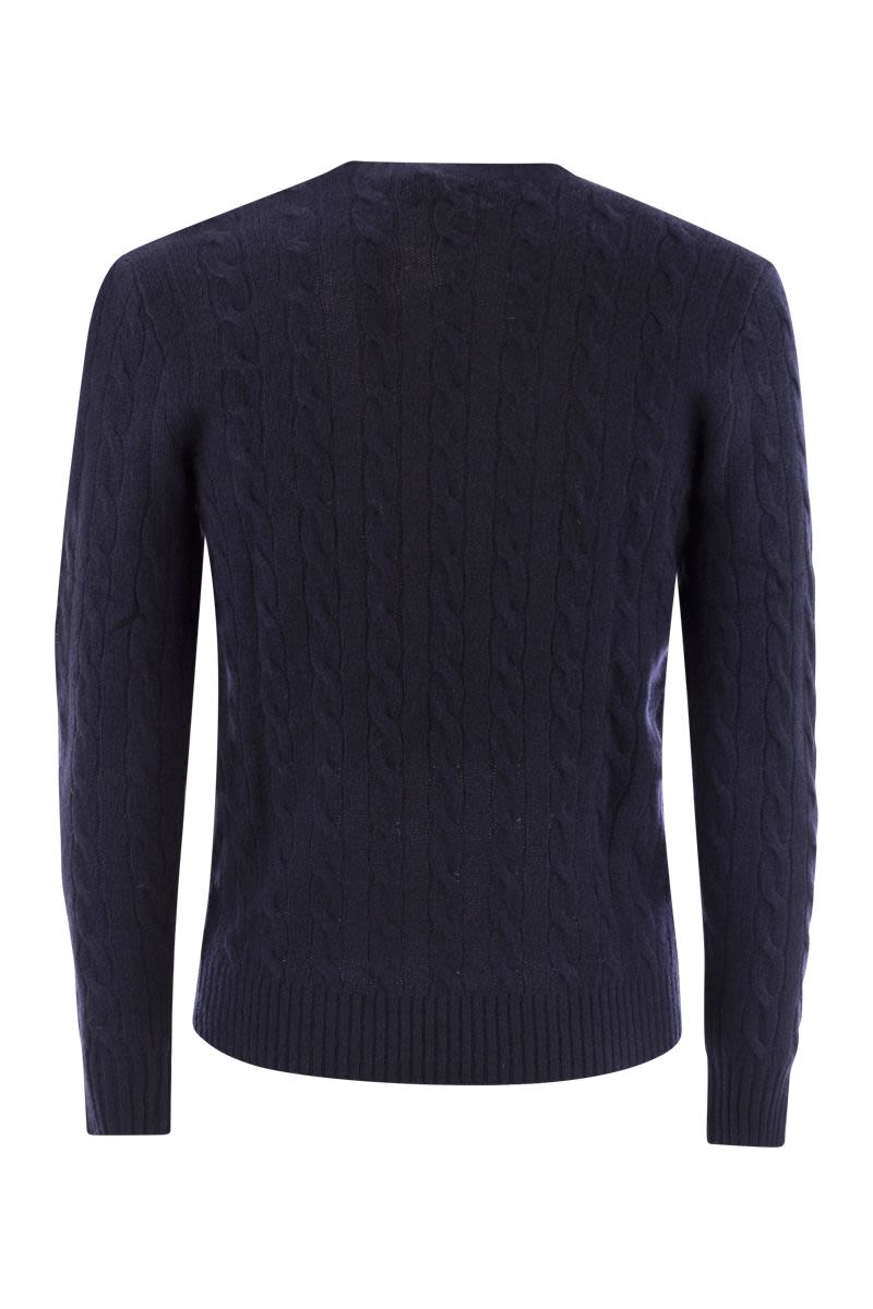 Wool and cashmere cable-knit sweater - VOGUERINI