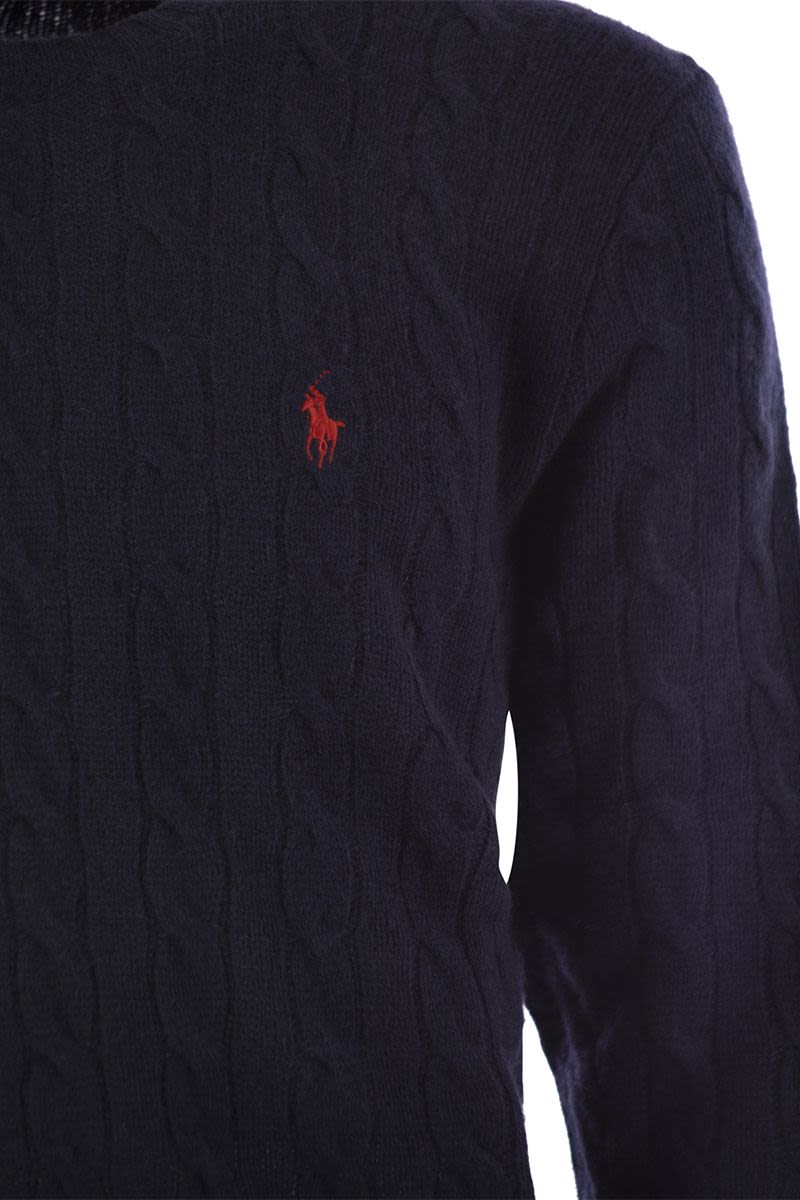 Wool and cashmere cable-knit sweater - VOGUERINI