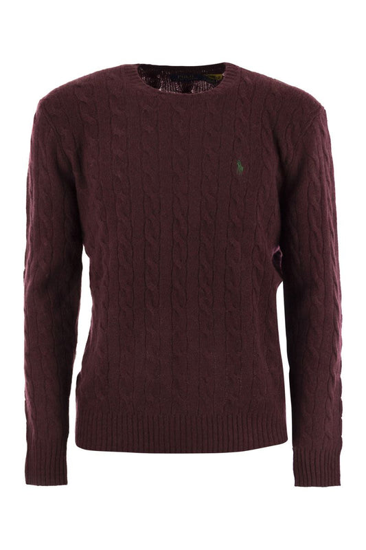 Wool and cashmere cable-knit sweater - VOGUERINI