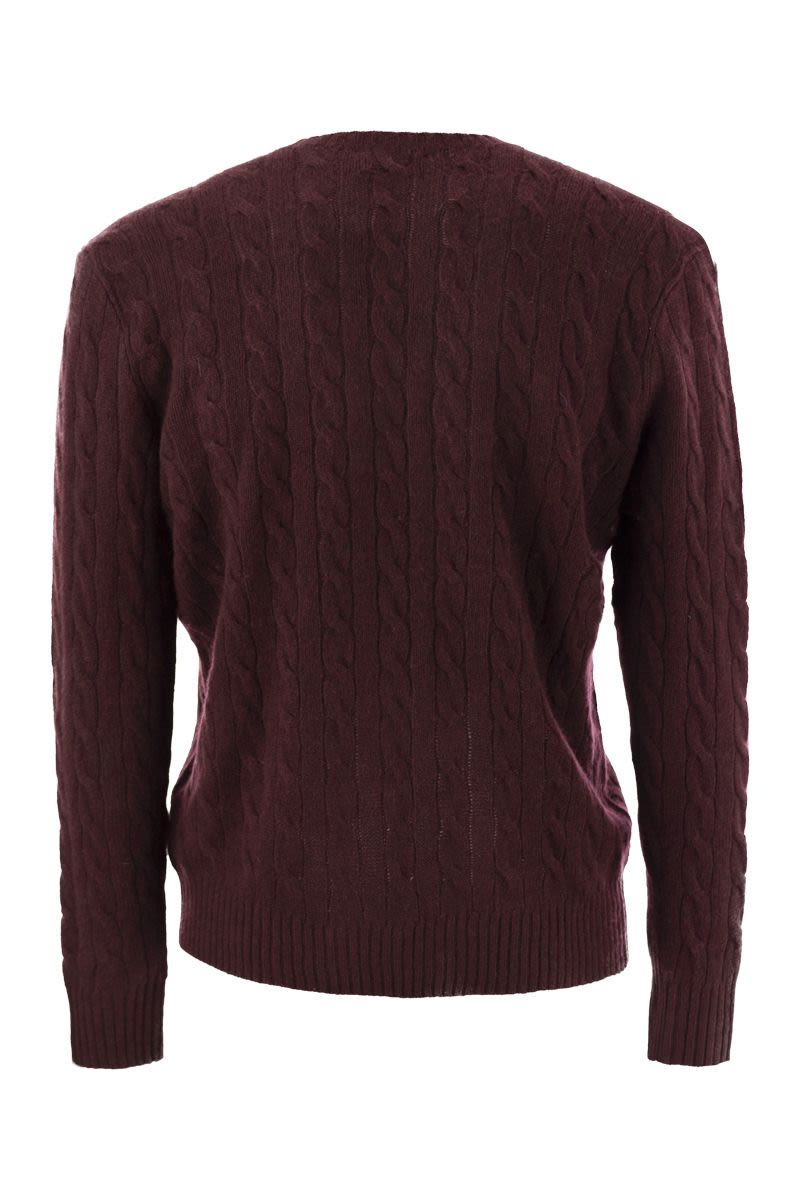 Wool and cashmere cable-knit sweater - VOGUERINI