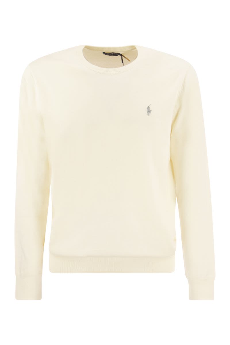 Crew-neck sweater in cotton - VOGUERINI