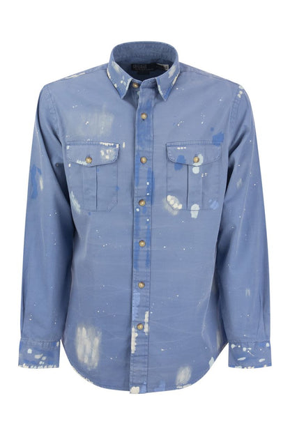 Classic-Fit painted chino shirt - VOGUERINI