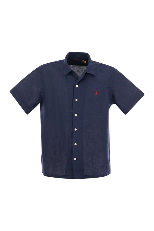 Short-sleeved linen shirt - VOGUERINI