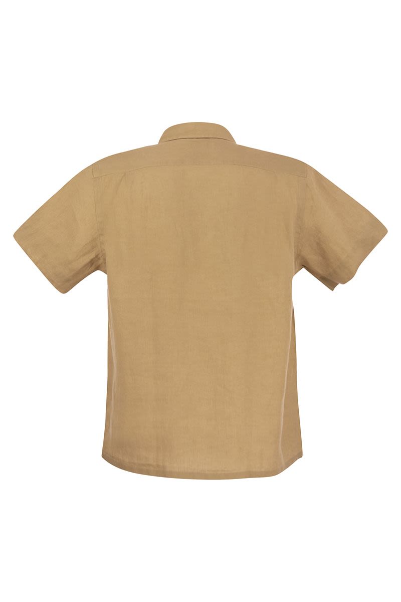 Short-sleeved linen shirt - VOGUERINI