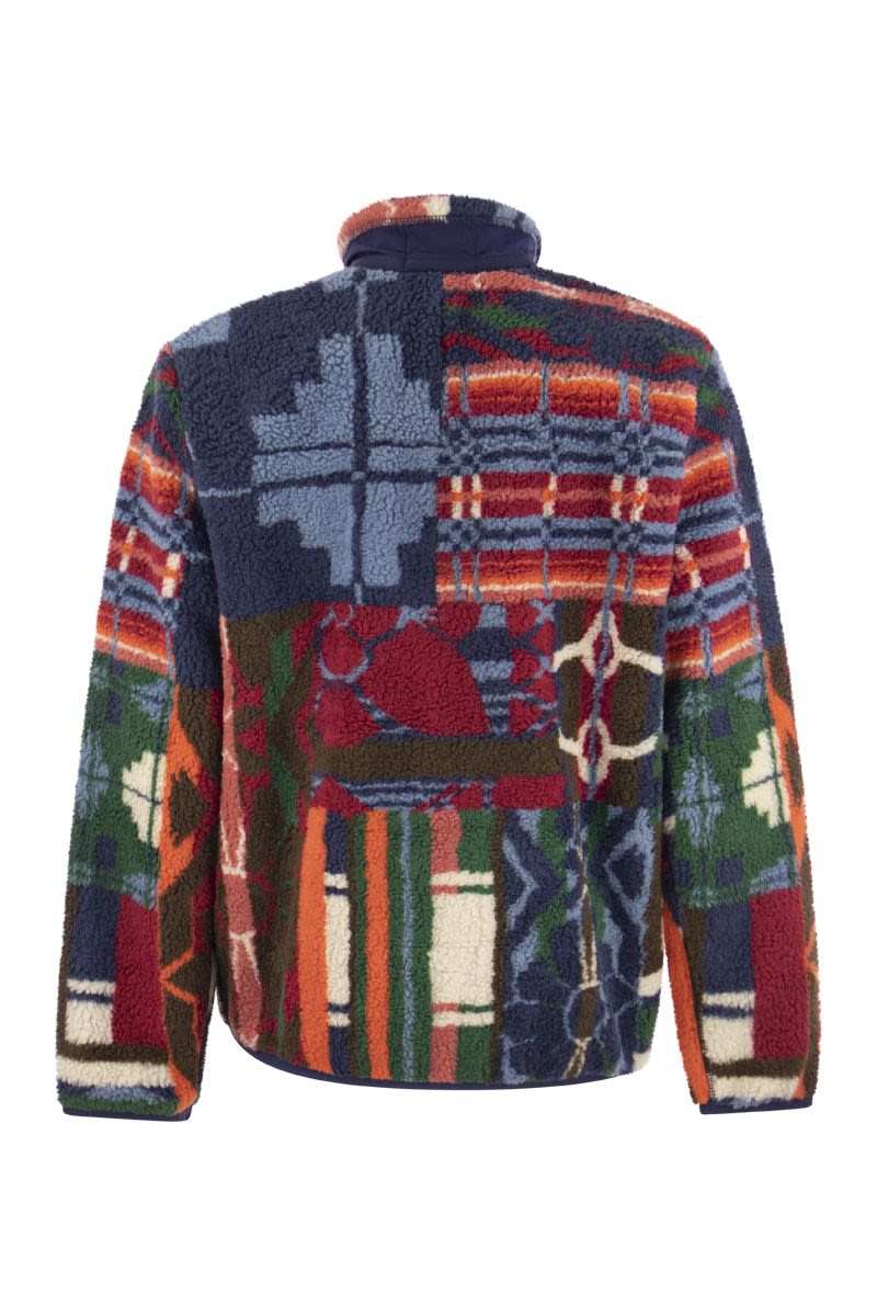 Fleece jacket with patchwork pattern - VOGUERINI