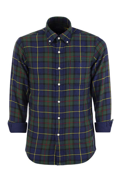 Custom-Fit Checked Shirt - VOGUERINI