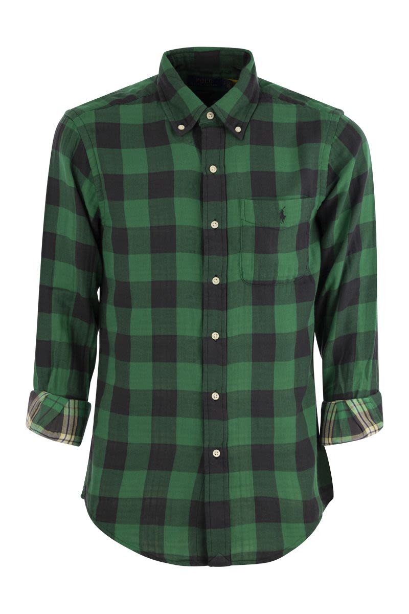 Custom-Fit Checked Shirt - VOGUERINI