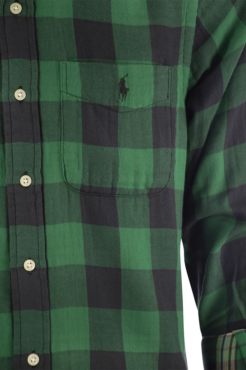 Custom-Fit Checked Shirt - VOGUERINI