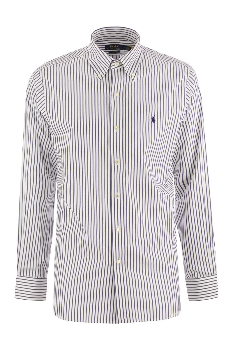 Custom-fit striped cotton shirt - VOGUERINI