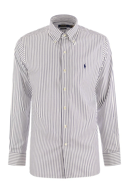 Custom-fit striped cotton shirt - VOGUERINI