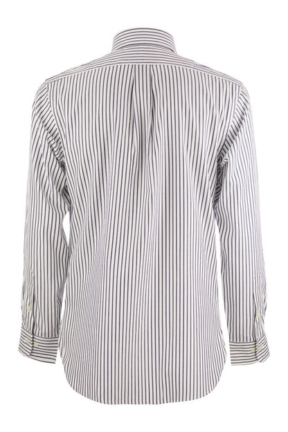 Custom-fit striped cotton shirt - VOGUERINI