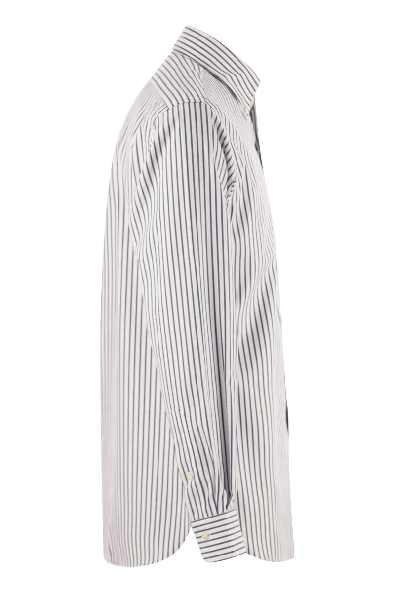 Custom-fit striped cotton shirt - VOGUERINI