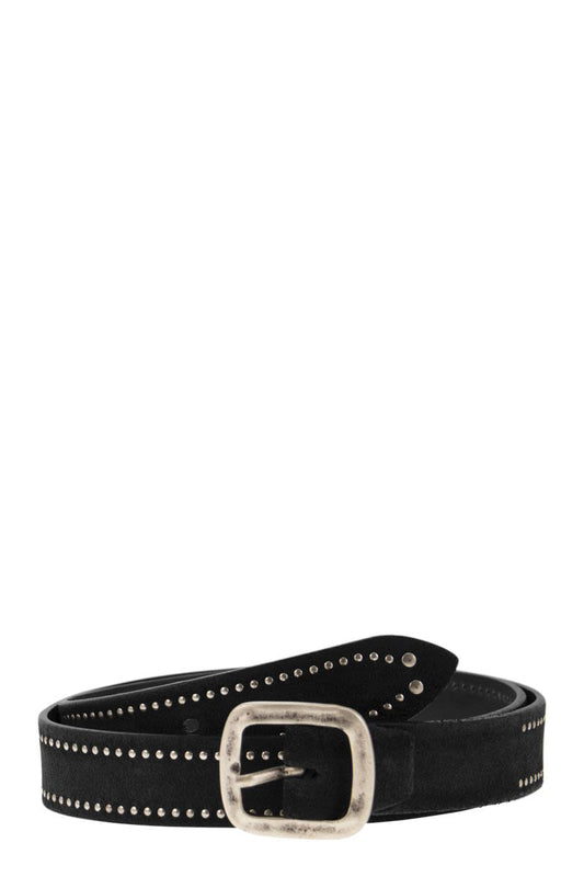 Studded leather belt - VOGUERINI