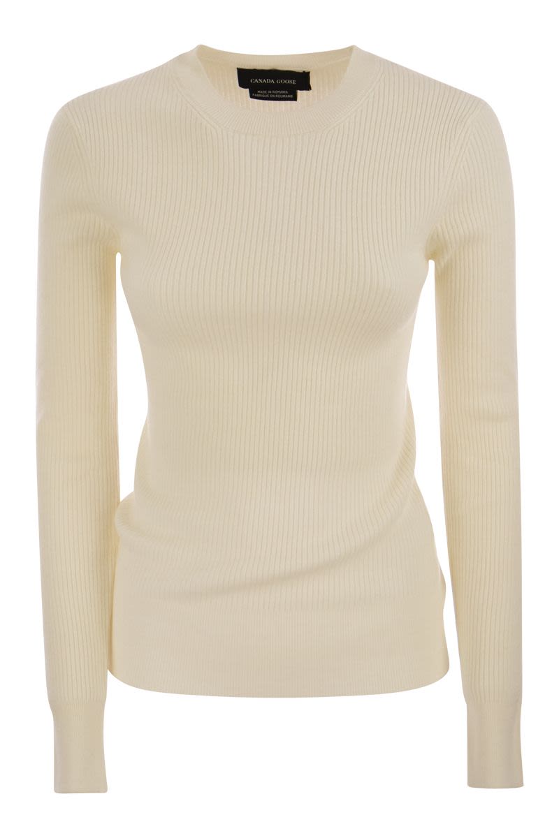 Crew-neck jumper in wool - VOGUERINI