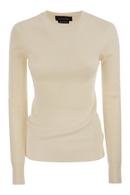 Crew-neck jumper in wool - VOGUERINI