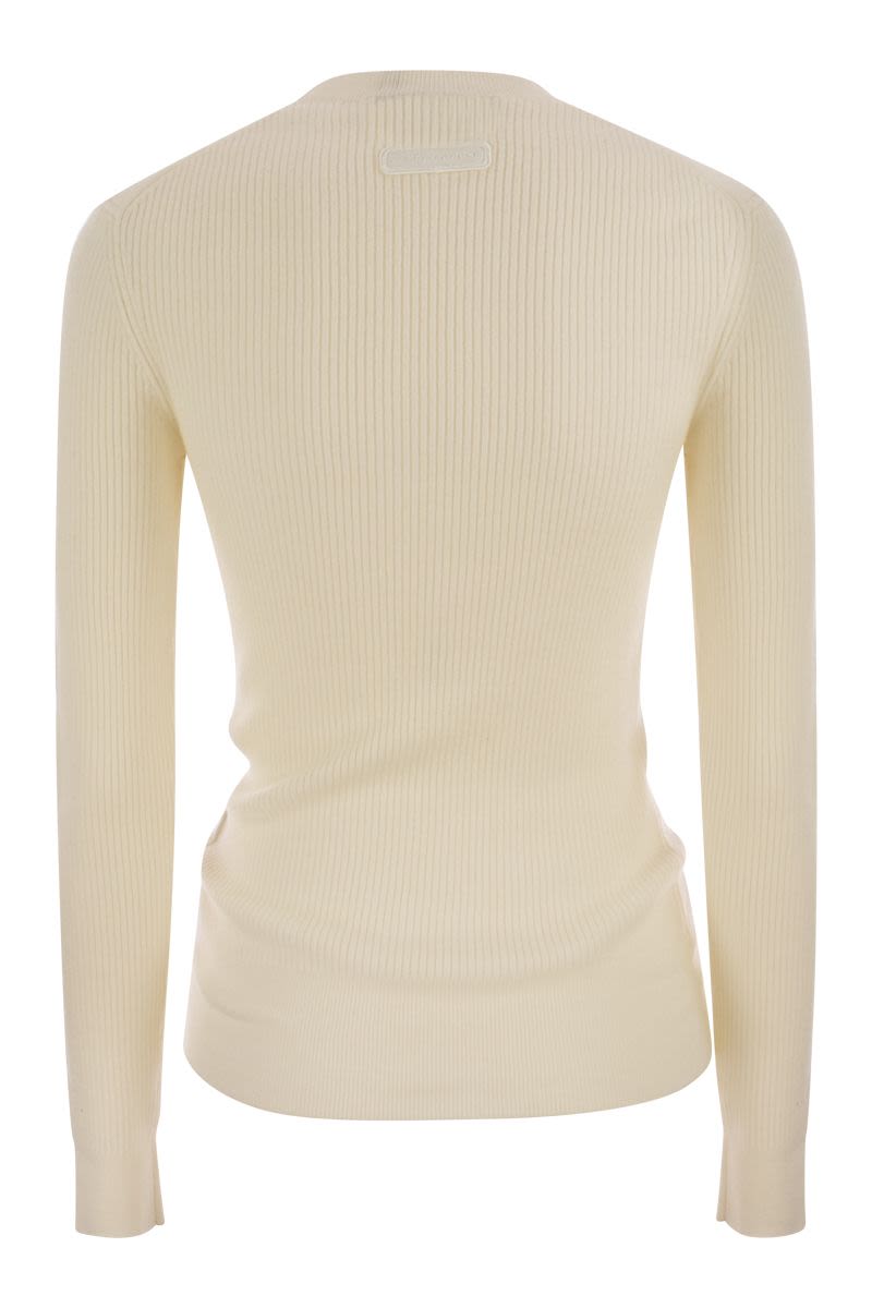 Crew-neck jumper in wool - VOGUERINI