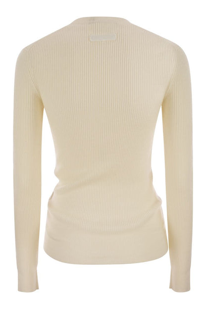 Crew-neck jumper in wool - VOGUERINI