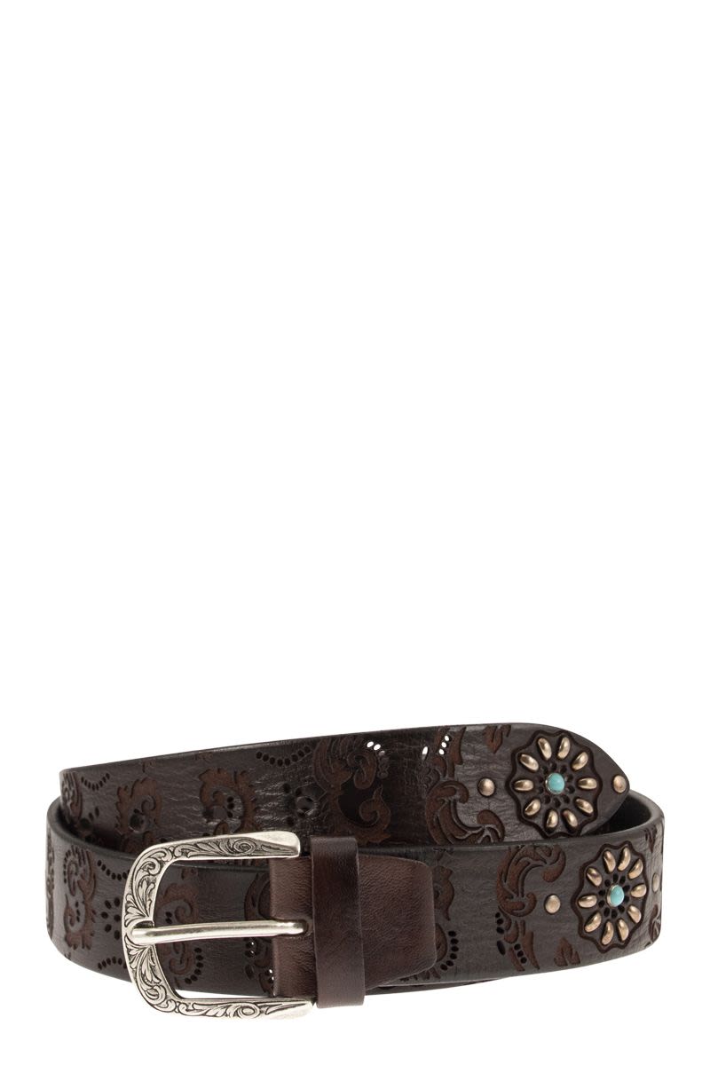 Dark brown belt - VOGUERINI