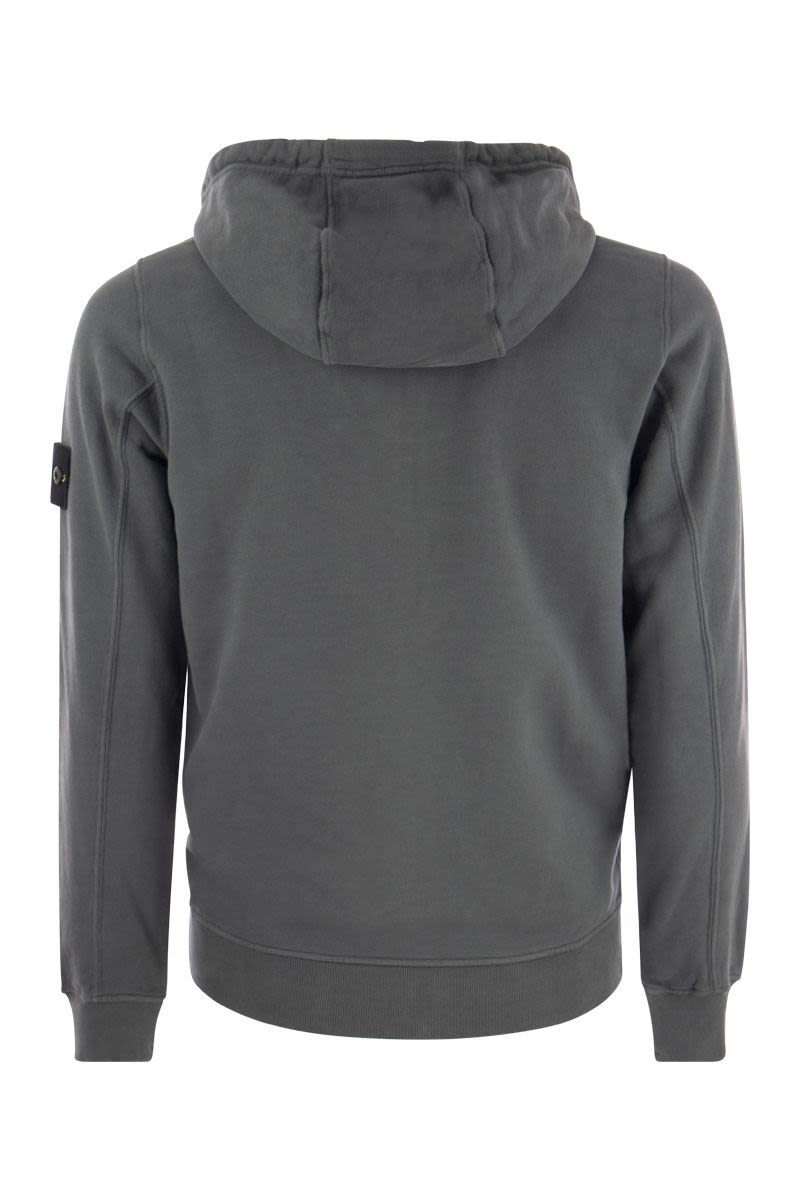 Cotton sweatshirt with zip and hood - VOGUERINI