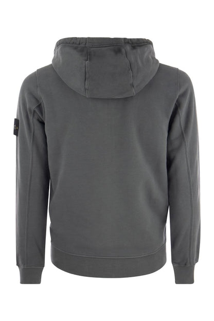 Cotton sweatshirt with zip and hood - VOGUERINI