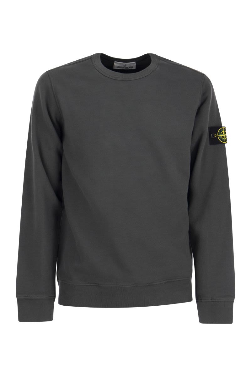 Crew-neck sweatshirt in frosted cotton - VOGUERINI