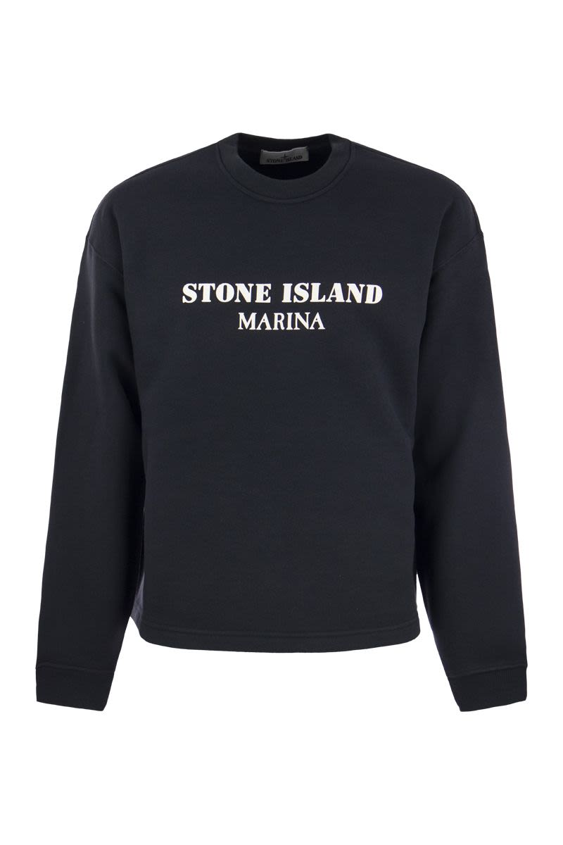 Crew-neck sweatshirt with inscription - VOGUERINI