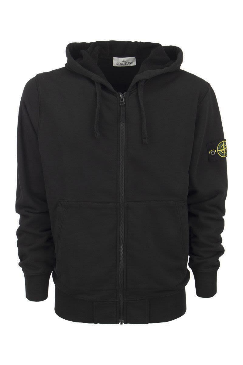 Cotton sweatshirt with hood and zip - VOGUERINI