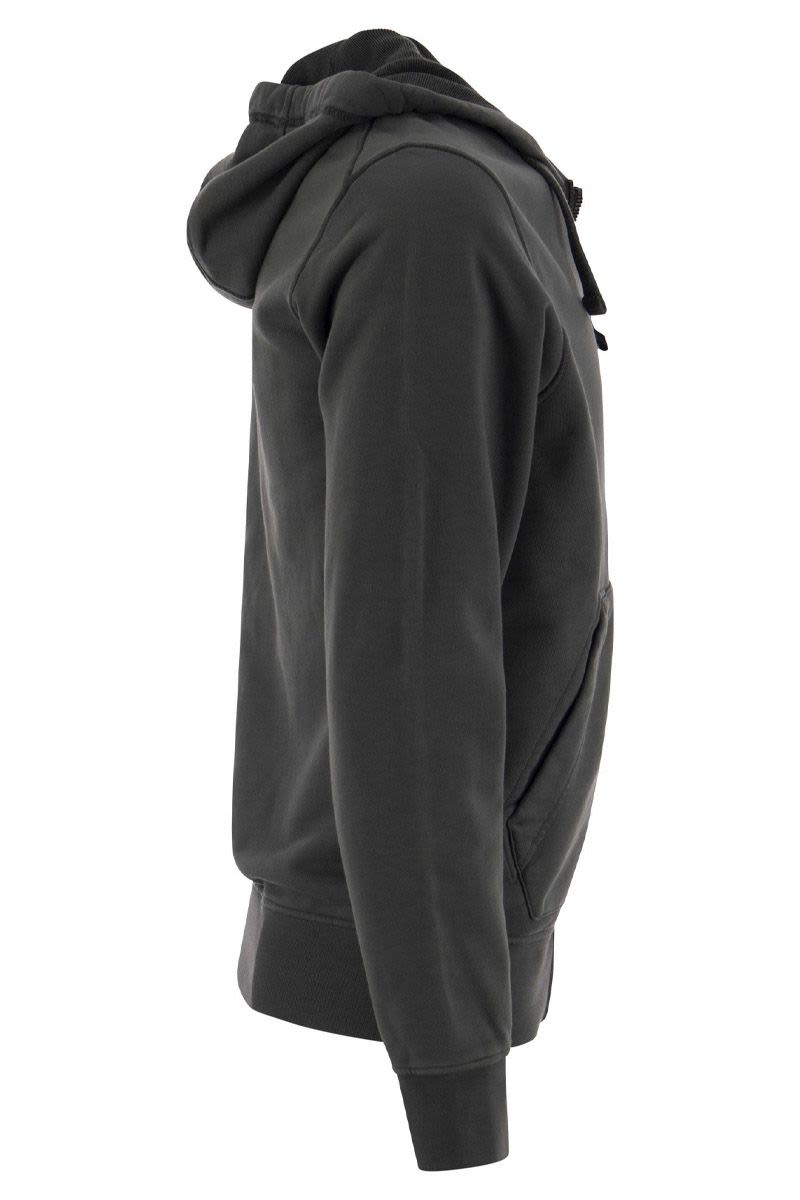 Cotton sweatshirt with hood and zip - VOGUERINI