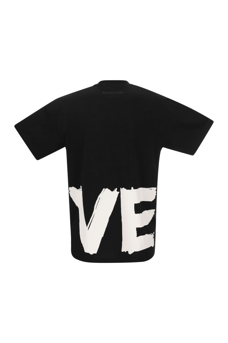 CARRICK - Love Print Cotton Oversized T-shirt - VOGUERINI
