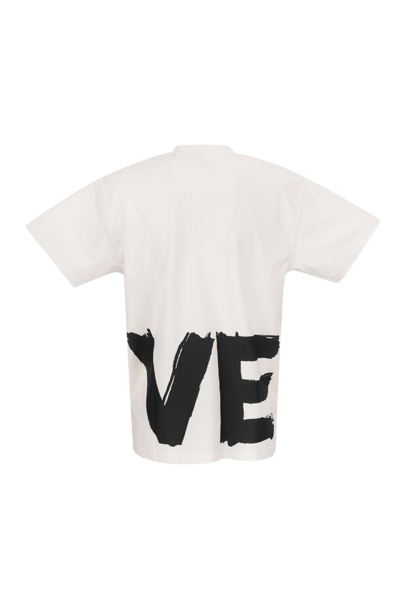 CARRICK - Love Print Cotton Oversized T-shirt - VOGUERINI