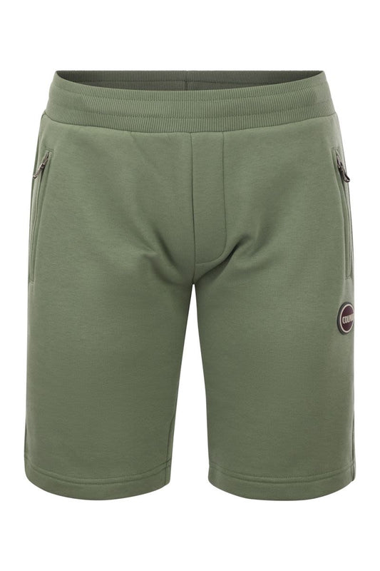 Plush bermuda shorts with pocket