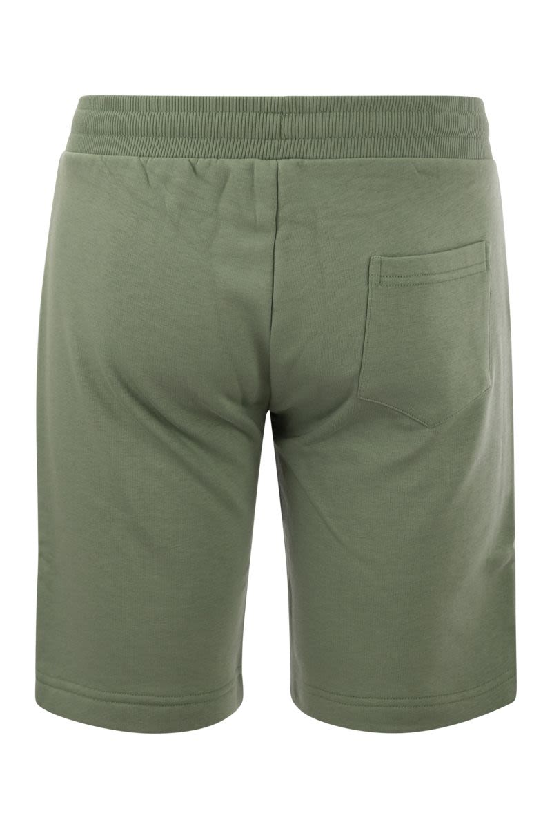 Plush bermuda shorts with pocket