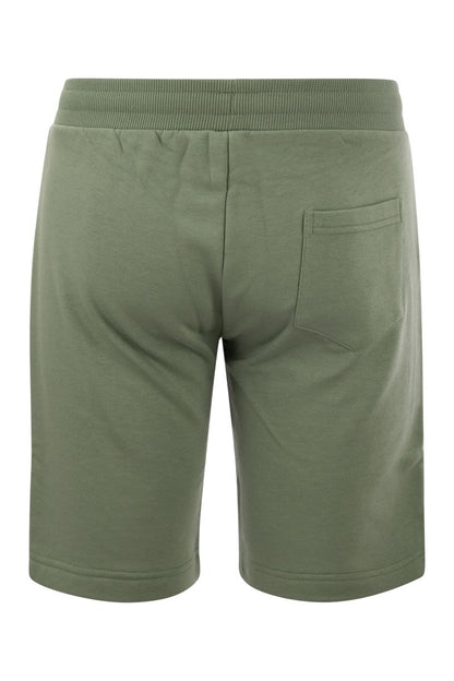 Plush bermuda shorts with pocket