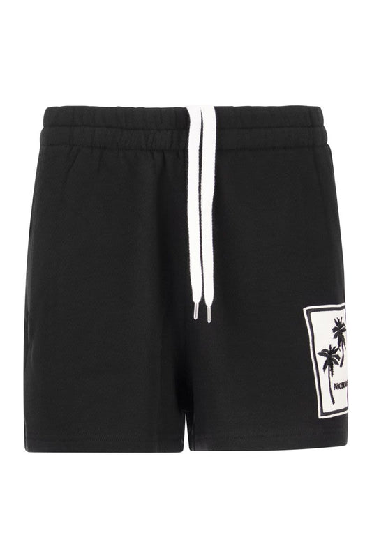 Shorts with palm motif - VOGUERINI