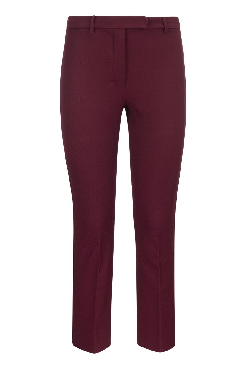 UMANITA - Stretch cotton blend Trousers - VOGUERINI