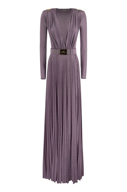 Red carpet dress in lurex jersey - VOGUERINI