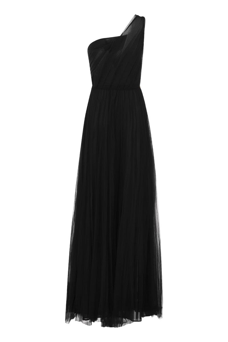 One-shoulder tulle red carpet dress - VOGUERINI