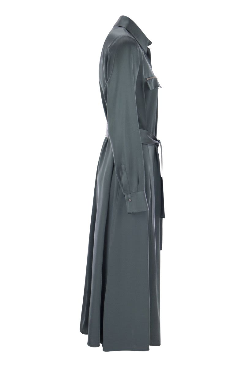 Satin midi dress - VOGUERINI