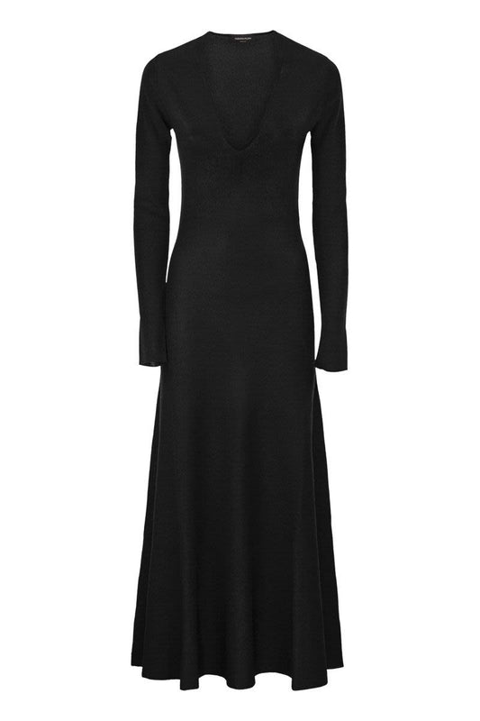 Long viscose lurex dress - VOGUERINI