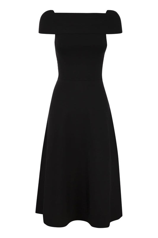 Midi dress with straight neckline - VOGUERINI