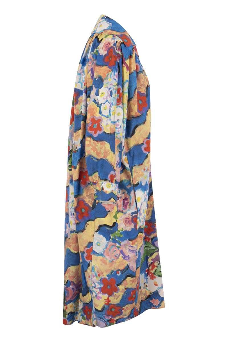 Printed poplin dress - VOGUERINI